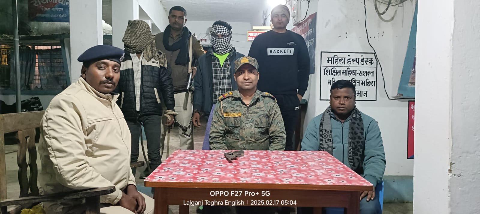 रोशना पुलिस ने गुप्त सूचना के आधार पर देशी सिक्सर के साथ दो अभियुक्त को एक बाइक सहित गिरफ्तार 